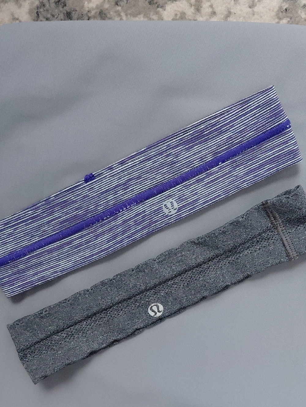 lululemon athletica Purple Stripe and Gray Women’s Athletic Headbands